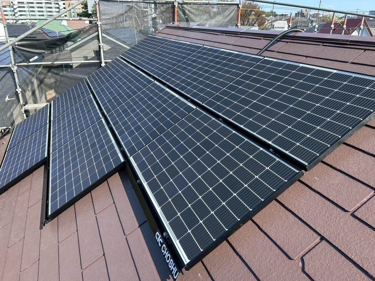 東京都世田谷区K様　長州産業6.146ｋW太陽光+長州産業スマートマルチ12.7ｋWh蓄電池設置工事+外壁塗装