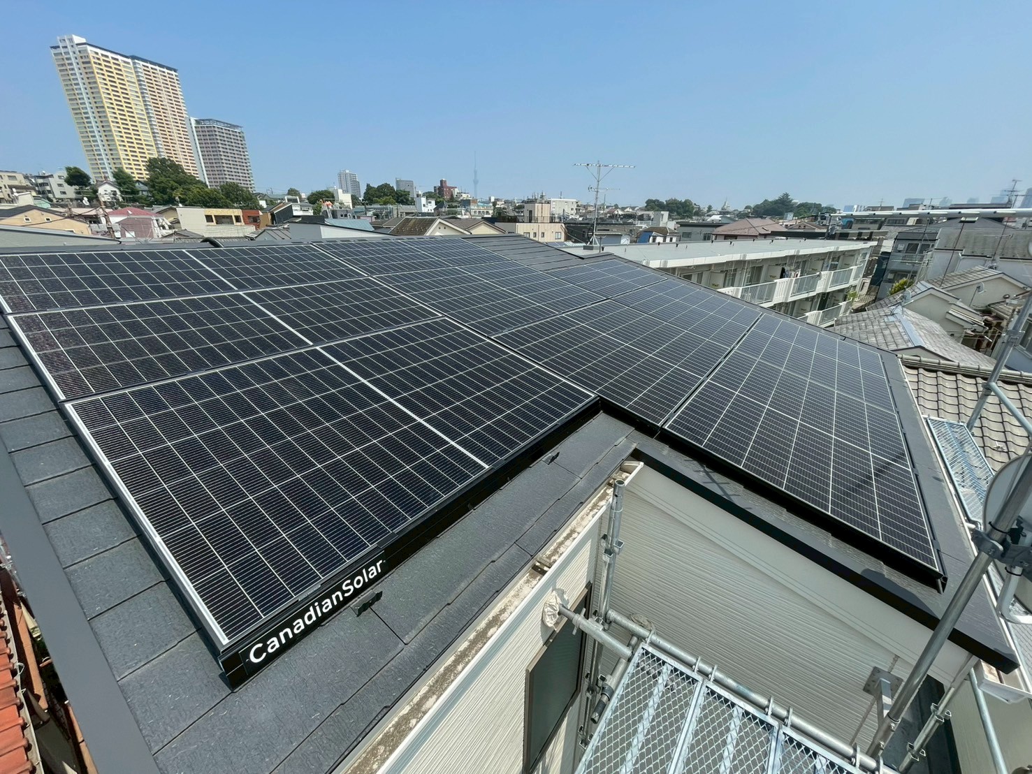 東京都台東区O様　カナディアン6.805ｋW太陽光455W、300W+EP Cube13.3kWh蓄電池設置工事