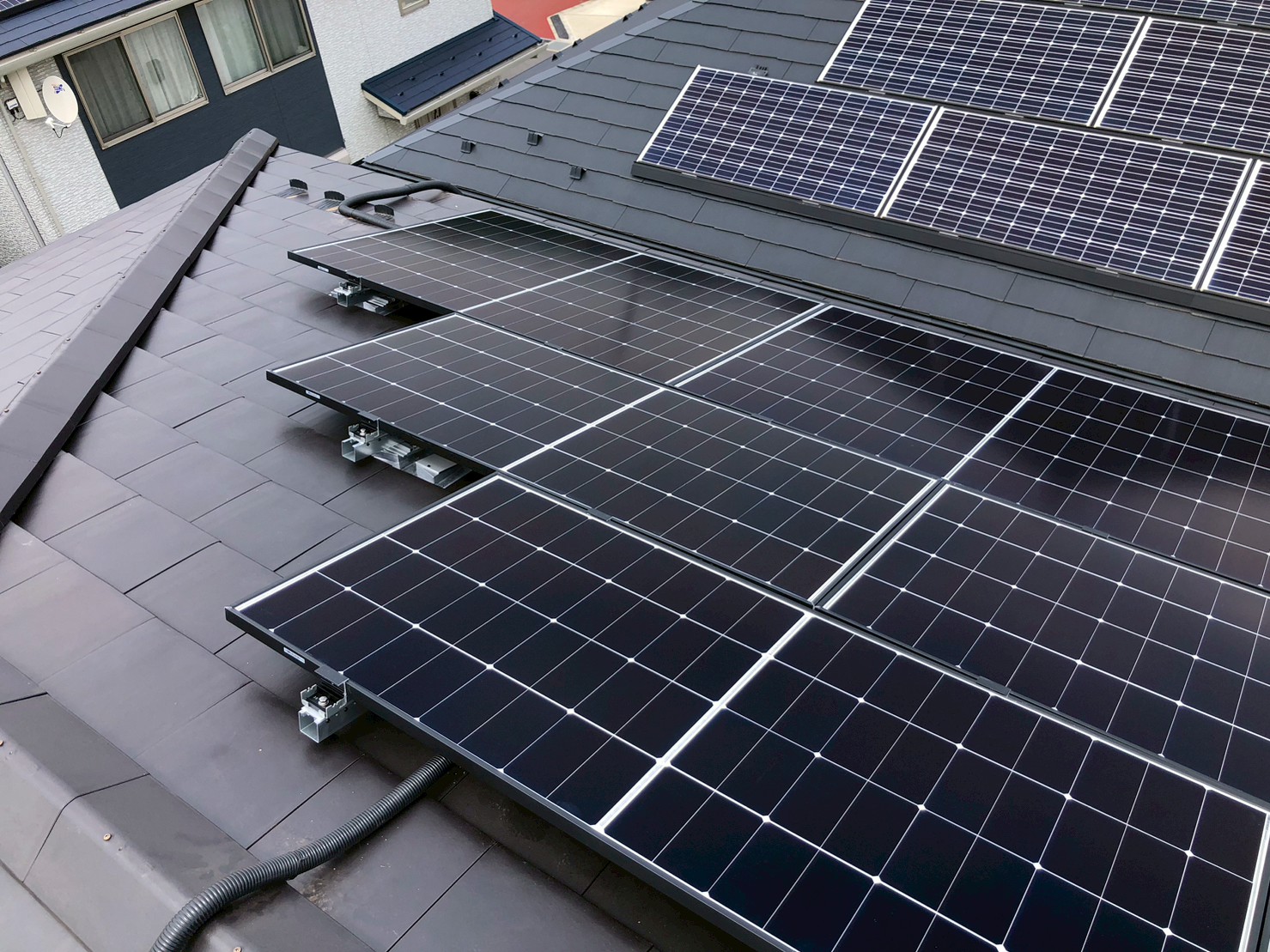 千葉県船橋市S様　ハンファ6.42ｋW太陽光440W、290W+リブタワー14.9ｋWh蓄電池設置工事