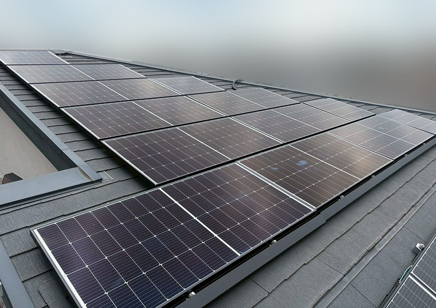 【東京都練馬区A様】<br>長州産業5.39kW太陽光発電+ニチコントライブリット14.9kWh蓄電池+V2H設置工事